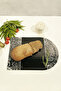 Grooved Glass Cutting Board |   Black Ornament - Oval Edge |   25cm X 35cm |   Patented Product - 5