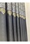 Nivemeshome Fj631749 V-924 Arora Black 1/3 Close Pleated Background Curtain Apm - 6
