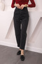 Anthracite High Waist Mom Jeans Trousers - 3