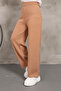 Biscuit High Waist Wide Leg Knitwear Trousers - 2