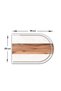 Grooved Glass Cutting Board |   Strip Wood Look - Oval Edge |   25cm X 35cm |   Patented Product - 3