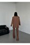 Women's Bag Pocket Padded Shawl Collar Digital Printed Jacket - 2