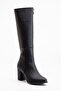 Valery Heeled Leather Boots Black - 6