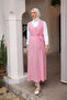 Fuchsia Length Button Up Shirt Gilet Dress - 3