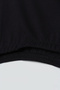 Black Cotton Long Sleeve Stand Collar Crop Underwear - 3