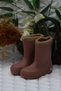 W10306 010 - Yogı Borreguıto Rosa Dusty Pink Fur Kids Rain Boots - 3