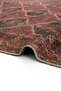 Private Burgundy Distressed Vintage Rug with Ethnic Patterned Woven Design—Authentic Handwoven Chenille Living Room Rug (xxx) - 7