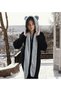 Hooded Welsoft Plush Beanie - Scarf - Fleece Neck Collar Shawl - Windproof Earflap Hat - 3