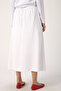 White Slit Long Combed Cotton Skirt Lining - 4