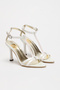 Lightning Series Thin High Heeled Women's Evening Dress Shoes with Stone Detail - 3