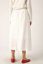 Ecru Slit Long Combed Cotton Skirt Lining - 4