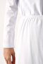 White Slit Long Combed Cotton Skirt Lining - 5