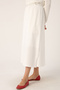Ecru Slit Long Combed Cotton Skirt Lining - 2