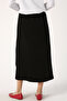 Black Slit Long Combed Cotton Skirt Lining - 4