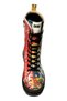 Women's Vegan Leather Multicolored Zippered Long Boots - Skaters Design - 5