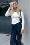 Madonna Collar White Knitwear Sweater - Long Sleeve MG2184 - 6