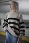 Beige Overfit Striped Marine Sweater Mg1569