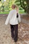 Ecru Crew Neck Knitted Knitwear Sweater MG2009 - 5