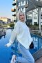 Ecru Crew Neck Oversize Knitwear Sweater MG1969 - 4