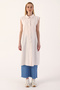 Light Pink Sleeveless Basic Long Shirt Tunic - 2