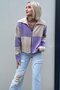 Lilac Zippered Knitwear Cardigan Mg1391