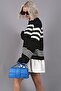 Black Striped Knitwear Sweater Mg1585 - 5