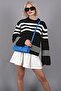 Black Striped Knitwear Sweater Mg1585
