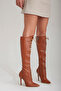 Polly Lace up Boots Tan Matte 10 cm Women's Boots, Heels - 5
