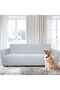 Plain Jacquard 3-Seater Gray Sofa Cover | Elasticated Armchair Cover |Sofa Bed Cover| Sofa Cover - 4