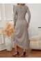 Women's High Waist Long Skirt Button Detailed Blouse Raised Camisole Double Suit - 2