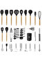 Marselis Heat Resistant Fireproof Nonstick 35 Pieces Silicone Spatula Kitchenware Set Black - 2