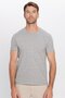 Men's Slim Fit Slim Fit Cotton Soft Texture Lycra Flexible Fabric Basic Gray Crew Neck T-Shirt - 4
