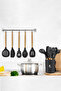 Marselis Heat Resistant Fireproof Nonstick 35 Pieces Silicone Spatula Kitchenware Set Black - 3