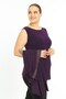 Plus Size 3633 Eggplant Jacket-Slipper Double Suit - 3