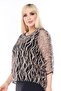 Plus Size 3863 Black-Gold Blouse and Bady Set - 3