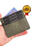 Men's Green Card Holder Mini Genuine Leather Gift Boxed Card Holder Business Card Holder - Ariza