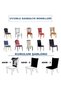Honeycomb Lycra Spandex Fabric Chair Cover Washable Anti-Pilling Single Chair Cover - Black - 3