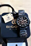 Special Boxed Waterproof Men's Wristwatch Black Color Steel Band Bme2015C3 - 3