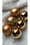 Christmas Ornament 6 Ball Gold 4 cm - 2