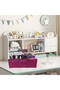 Desktop Pen Holder Organizer Fuchsia Color Office Organizer Multi-Compartment 3mm Felt - 5