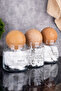 3-Piece Wooden Ball Lid Transparent Label Ear Makeup Cotton Bath Set Storage Container Glass Cotton Set - 2