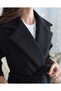 Women's Belted Black Coat - 2