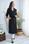 Women's Belted Black Coat