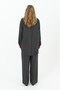 Women's Soft Textured Shoulder and Pocket Stone Detailed Striped Anthracite Shirt/Tunika 10552 - 2