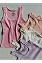 4-Piece Girls' Thick Strap Tank Top and Boxer Shorts Set with Perforated Design (Total 8 Pieces) - 3