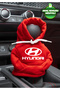 Hyundai Logo Red White Gear Shift Hoodie Car Gear Shift Outfit Shifter Fleece Auto Accessory Gear Shift Knob