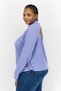 Design Women Curve Fit High Neck Long Sleeve Textured Top, Purple - 2