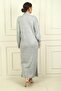 Round Neck Collar Zipper Long Sleeve Knitwear Dress - 4