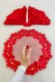 Red Bride Groom Handkerchief, Wedding Halay Bridesmaid Promise Engagement Henna Circumcision Bride to Be Handkerchief