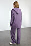 Lila Kapüşonlu Oversize Triko Alt-Üst Takım TCTAW25US00022 - 5